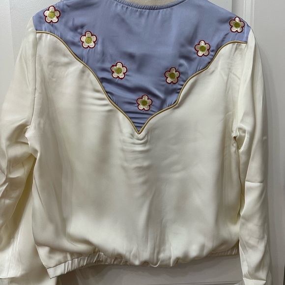 Miss Sparkling‎ Floral Embroidered Western Satin Jacket Small Anamae Rockabilly - Picture 3 of 3